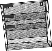 SECFOU Wall Hanging File Organizer Space-Saving File Tray Office Organization Metal Multi-Layer Storage Rack Document St