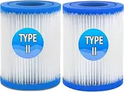 ARCELI 2PCS Type II Filter Cartridge for Bestway Flowclear, Hot Tub Filter for Bestway Swimming Pool and Spa Filter, Easy installation, Pool Cleaning Filter