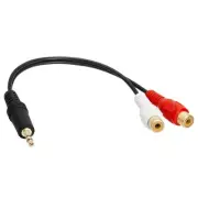 3.5mm Stereo Male to Dual RCA Female Red & White Audio Adapter Cable, 6 Inch,...