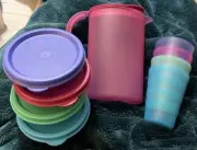 NEW 14p Impressions Mini toy kid Tupperware PLAY DISH Kitchen Tuppertoy Set BOWL
