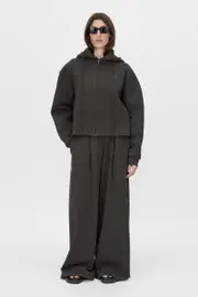 Lavande Cotton Zip Up Hoodie in Chicago Grey - CAMILLA AND MARC® C&M