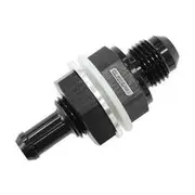 Aeroflow -6AN Fuel Cell Bulkhead Fitting to 3/8" Barb, AF927-06-06BLK