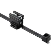 2-Pc Cble Tie/Edge Clip 8in L EC4B 1–3 mm Pnl 45lb PP/PA66HIRHSUV Blck (500EA)