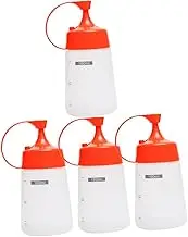 ABOOFAN 4Pcs Reusable Squeeze Bottles for Sauces Compact Containers for Ketchup Mustard and Dressings Leak Design for Easy Dispensing for Home Go Use