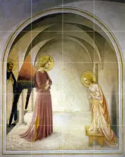 Art Annunciation Early Renaissance Mural Ceramic Bath Backsplash Tile #2613
