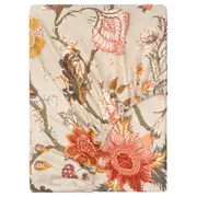 NÄSSELKLOCKA fitted sheet, light grey-beige, Single