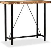 Reclaimed Wood Bar Table 120x60x107 cm, Solid Wood, Tall, Dining, Kitchen, Wooden, Room, High, Table, Dinning, Space