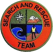 Search and Rescue Team Patch (3.5 Inch) Orange Hook & Loop Badge SAR Emblem Gift Patches