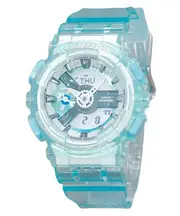 Casio G-SHOCK Virtual Worlds Translucent Light Blue Multicolor Dial Ladies Watch