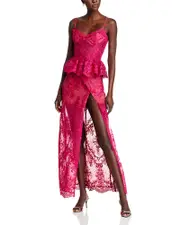 V. Chapman Ophilia Lace Corset Maxi Dress