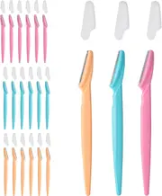 Eyebrow Razors Shaper 18Pcs Facial Hair Remover Face Shaver Trimmer Safety Facial Exfoliating Tool for Women and Men