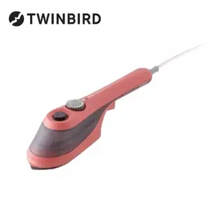 日本TWINBIRD-手持式陶瓷蒸氣熨斗-珊瑚橘SA-H201TWP