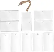 KAILIKETIY 10pcs Acrylic Tags for Blank Hanging Labels with Jute Rope for Organizing Decorating Versatile Tagging for Home Kitchen Use