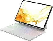 Jarttarn Suitable for Samsung Galaxy S9 Plus 12.4 inch Backlit Keyboard case,Magnetic Levitation Backlight Bluetooth Smart Control Keyboard,Magnetic levitation Function,with Pen Slot (White)