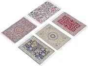 5Pcs Dollhouse Rug 1/12 Miniature Doll House Carpet Soft Miniature Floor Blanket Doll House Accessory