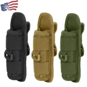 360° Rotatable LED Flashlight Nylon Holster Pouch Carry Belt Case Bag Holder