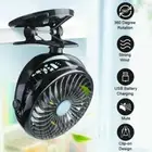 ABS Desk Fan Portable USB Rechargeable Fan Mini Clip On Fan Women