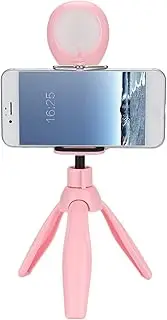 Selfie Fill Light with Cell Phone Holder Stand, Foldable Live Streaming Beauty Fill Lamp with Tripod, 3 Gears Adjust Light, Adjustable Hose