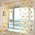 Sunflower Tulle Curtains for Room Window Panels Drapes Sheer Voile Home Decor