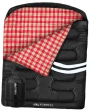 Winter Flannel Double Sleeping Bag for Couples - 2 Person 10°F Cold Weather