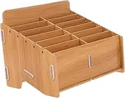 GRIRIW Ticket Storage Box with Multiple Compartments Desktop Organizer for Notes and Paperwork Walnut Dresser Organizer for Efficient Home Storage