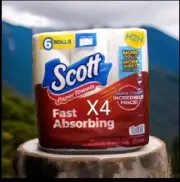 Scott Paper Towels 24 Rolls Tear A Sheet Household Bundle