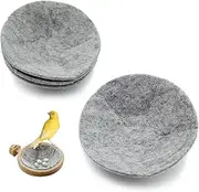 FOIBURELY 4 Canary Finch Nesting Wool Felt Pads(4.1 inch)