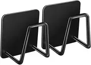 Adhesive Hooks Sponges Cleaning Brush Drain Drying Rack Wall Kitchen Organizer Toilet Accessories Storage Holder(Black-2PCS)