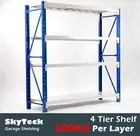 1.5M*2.4M*0.6M Storage Garage Warehouse Rack Shelving Steel 800KG2-1524BG
