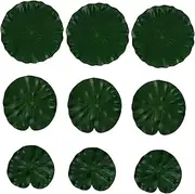 2sets Simulation Leaf Float Fountain Pump Feature Pool Water Fountain Bowl Fish Tank Plants Skimmer Hydroponics Pet Watering Birdbath Net Water Pump Green 9pcs*2