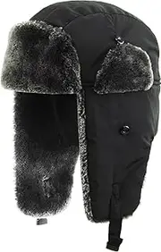 [KBETHOS] Always Warm Corduroy Safety Reflector Ushanka Collection Aviator Trooper Trapper Hat Winter Faux Fur Water Winter Proof
