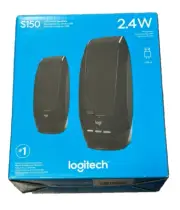 Logitech S-150 USB Stereo Speakers 2.4W Computer Speaker System-Black