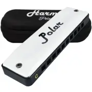 Diatonic Harmonica Key C - 10 Holes, Blues Harp with Case, Phosphor Bronze Reeds
