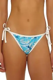 [SALT LIFE] Women's Tropic Palm Tie Side Bikini Bottom, Cheeky Coverage, Swimwear Separates