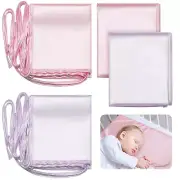 Hosuly 2 Pcs Satin Bassinet Sheet Baby Hair Soft Silk Feeling Sheet Baby Bassine