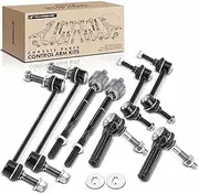 A-Premium 8Pcs Front and Rear Suspension Kit Stabilizer Bar Link Tie Rod End Compatible with Ford Flex 2010-2015, Taurus & Lincoln MKS MKT 2010-2016