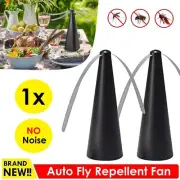 Automatic Fly Trap Fly Repellent Fan Keep Flies Bugs Away Food Fruits BBQ Home