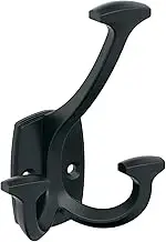 Vicinity Traditional Triple Prong Matte Black Decorative Wall Hook