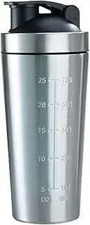 Stainless Steel Shaker Bottle - Sports Water Cup Metal Water Bottle with Wire Whisk Leak-Proof Protein Shaker Bottle Portable Blender Cup for Protein Mixing