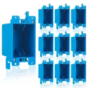 Electrical Outlet Box, 10 Pack 1-Gang Old Work Electrical Box, Plastic Juncti...