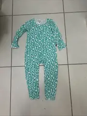 BONDS ZIP WONDERSUIT WONDERBODIES SCATTERED LOGO GREEN Sz 2 BNWT (G40 G80