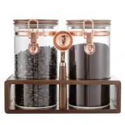 Borosilicate Glass Coffee Bean Storage Jar with Sealing Lid, Coffee Sealing
