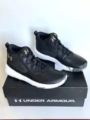 NEW! UNDER ARMOUR YOUTH UA GS LOCKDOWN 5 SZ 7Y BLACK & WHITE SHOES 3023533-003