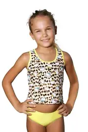 Hello Kitty Leopard Tankini Set For Girls 2 PCs