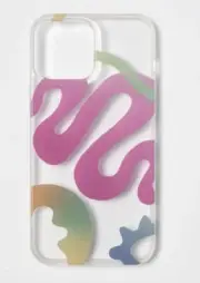 HeyDay Apple iPhone 13 Pro Max Phone Case - Clear Case/Pink/Green Swirl/Blue