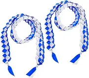 [OATIPHO] Graduation Season Necklace Decorations for Shoes White Pins Collar Light Brown Pins Braid Decoration Girl Decoration Necklace Decoration Buckle Decoration Cords Polyester Blue