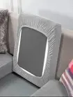 Stretch Fleece Sofa Cushion Cover Non-Slip 1 Seater Chair Seat Cover Protector