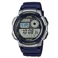 在飛比找Yahoo!奇摩拍賣優惠-CASIO WATCH 世界之城電子數位膠帶錶型號 : AE