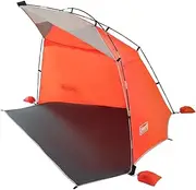 [Coleman] Skyshade Large Portable Sun Shelter, Easy Setup with Pre-Attached Poles, Beach Canopy Provides Cover from Sand & Sun