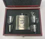Oklahoma City Thunder 2024 - 25 NBA Champions 6 oz flask w opt presentation case